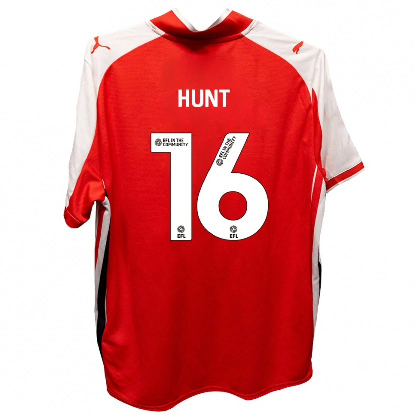 Danxen Uomo Maglia Mackenzie Hunt #16 Rosso Bianco Kit Gara Home 2025/26 Maglietta