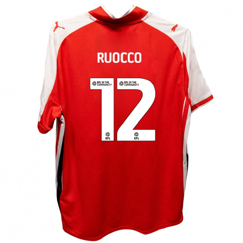 Danxen Uomo Maglia Alessio Ruocco #12 Rosso Bianco Kit Gara Home 2025/26 Maglietta
