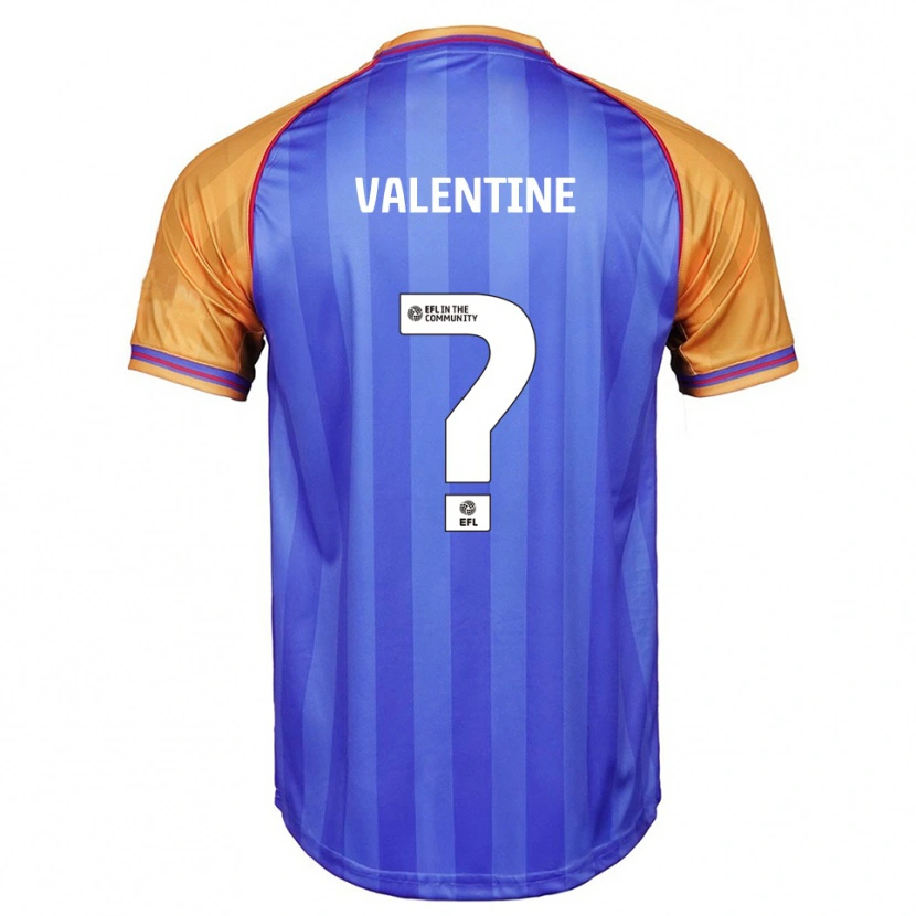 Danxen Uomo Maglia Jayden Valentine #0 Blu Arancione Kit Gara Home 2025/26 Maglietta