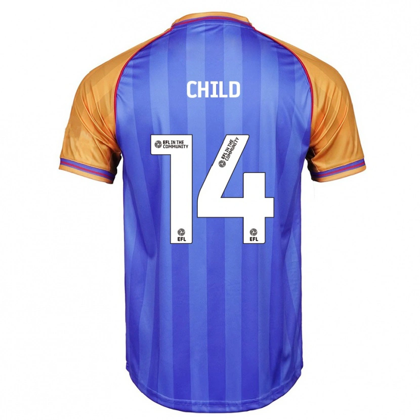 Danxen Uomo Maglia Zoe Child #14 Blu Arancione Kit Gara Home 2025/26 Maglietta