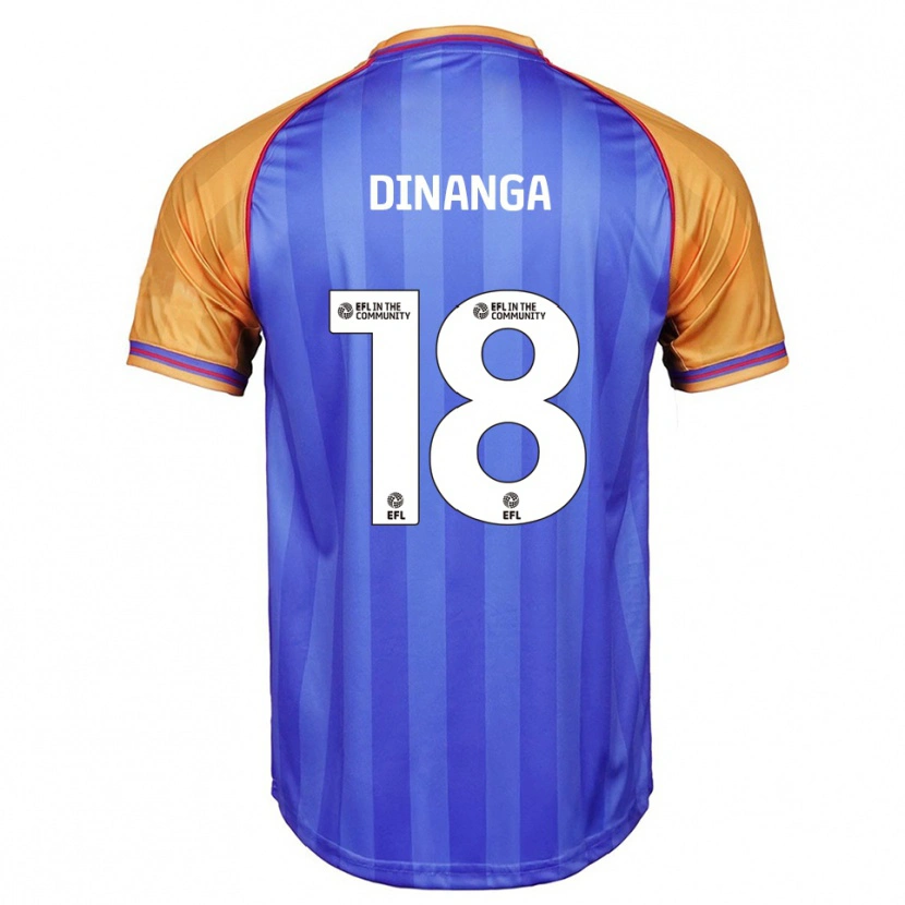 Danxen Uomo Maglia Ricardo Dinanga #18 Blu Arancione Kit Gara Home 2025/26 Maglietta