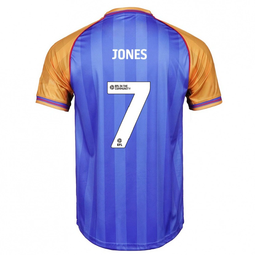 Danxen Uomo Maglia Maddie Jones #7 Blu Arancione Kit Gara Home 2025/26 Maglietta