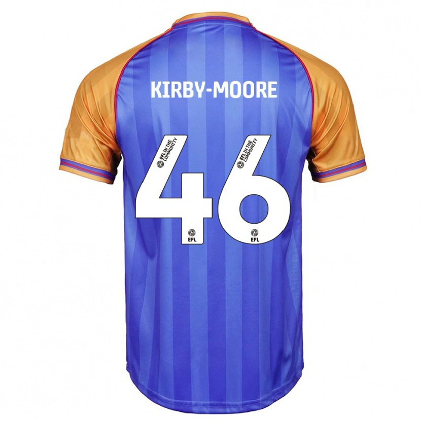 Danxen Uomo Maglia Harvey Kirby-Moore #46 Blu Arancione Kit Gara Home 2025/26 Maglietta
