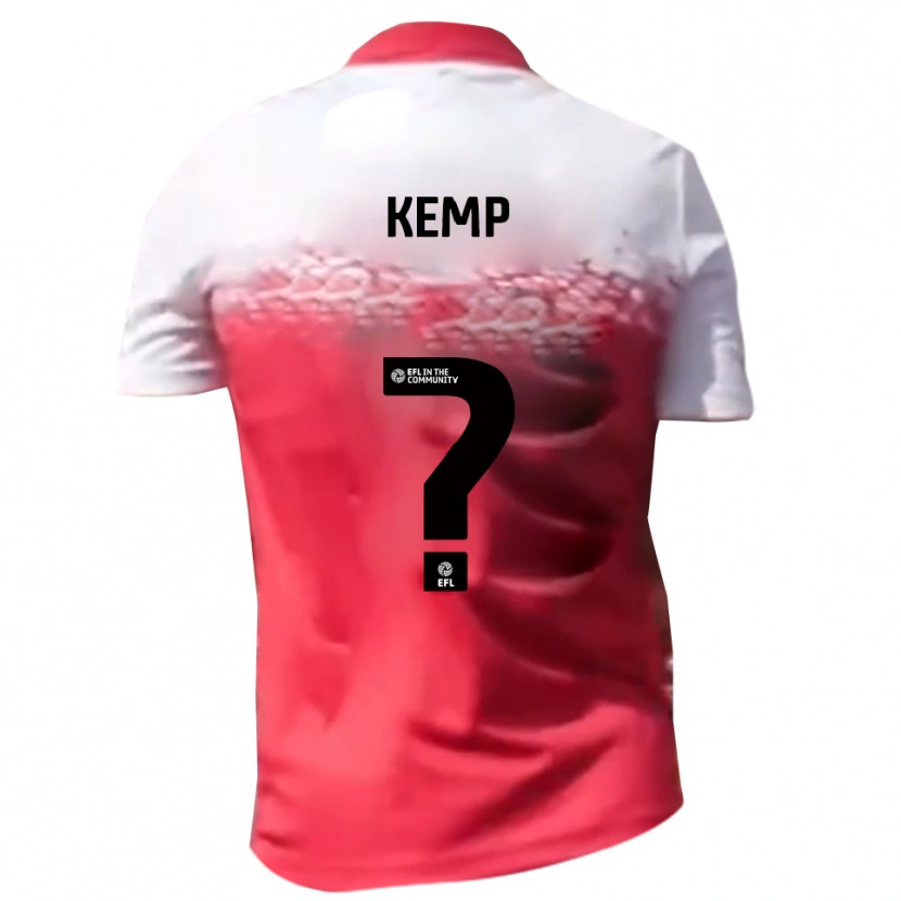 Danxen Uomo Maglia James Kemp #0 Rosso Bianco Kit Gara Home 2025/26 Maglietta