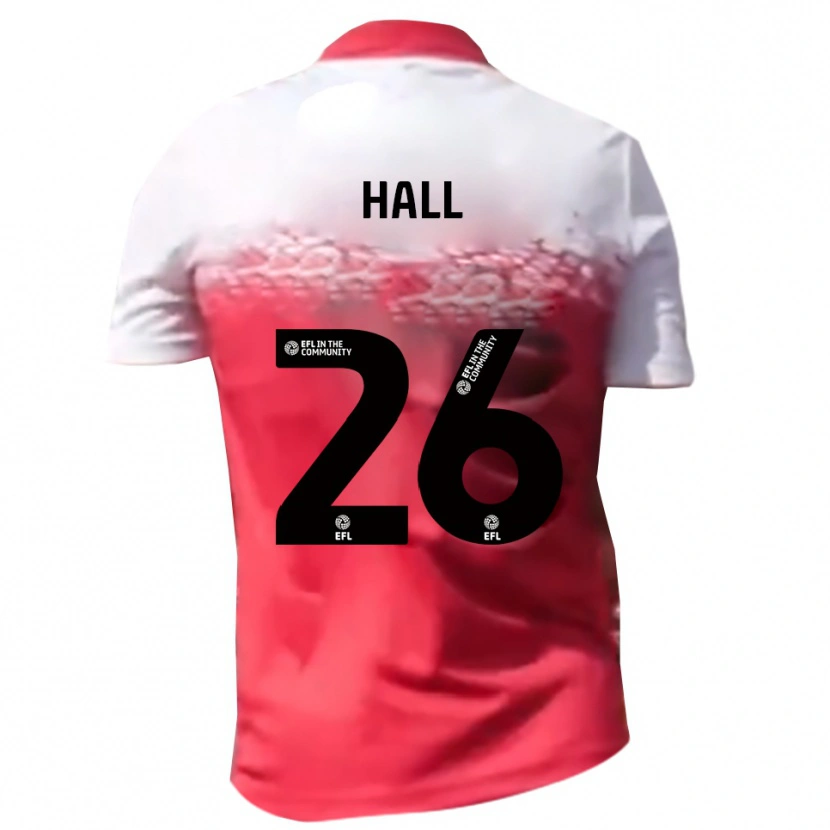 Danxen Uomo Maglia Charlie Hall #26 Rosso Bianco Kit Gara Home 2025/26 Maglietta