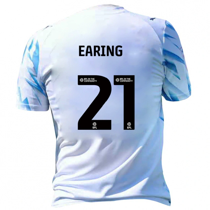 Danxen Uomo Maglia Jack Earing #21 Bianco Azzurro Kit Gara Home 2025/26 Maglietta