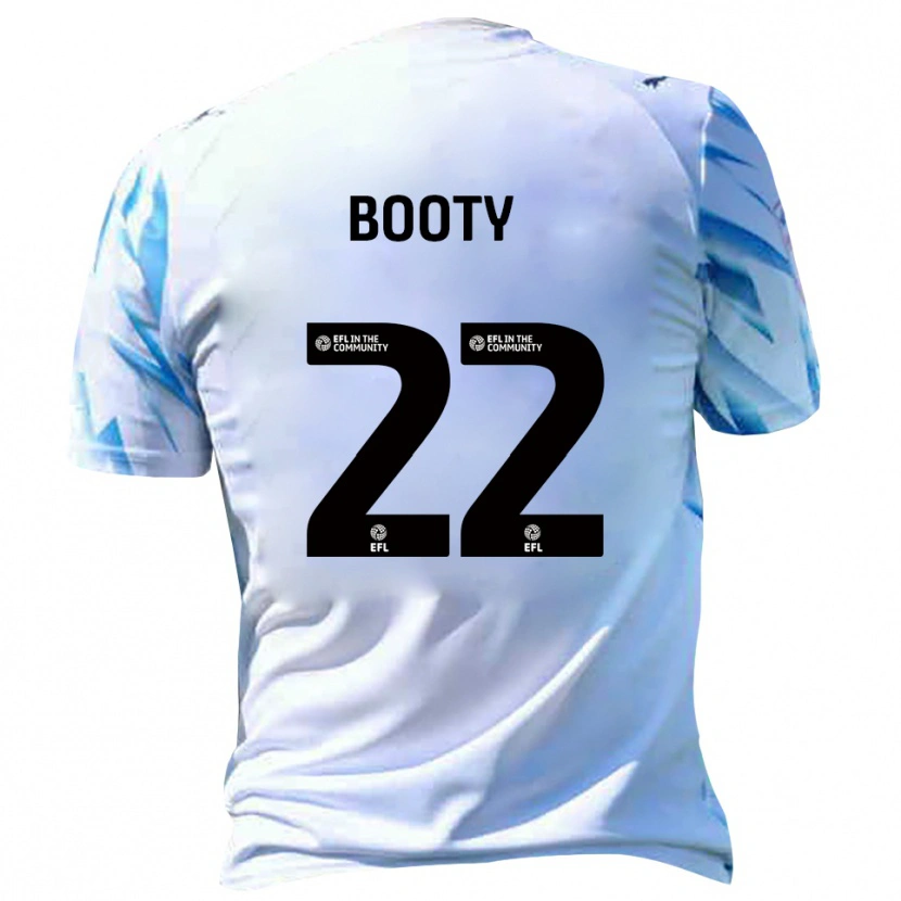 Danxen Uomo Maglia Regan Booty #22 Bianco Azzurro Kit Gara Home 2025/26 Maglietta