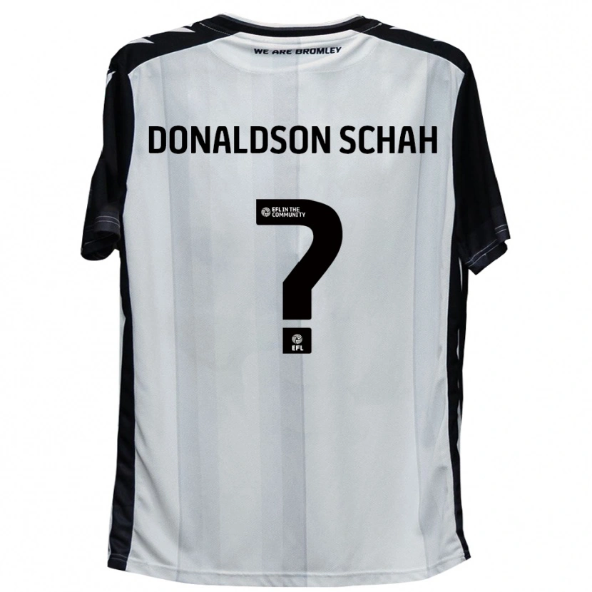 Danxen Uomo Maglia Anwen Donaldson Schah #0 Bianco Nero Kit Gara Home 2025/26 Maglietta