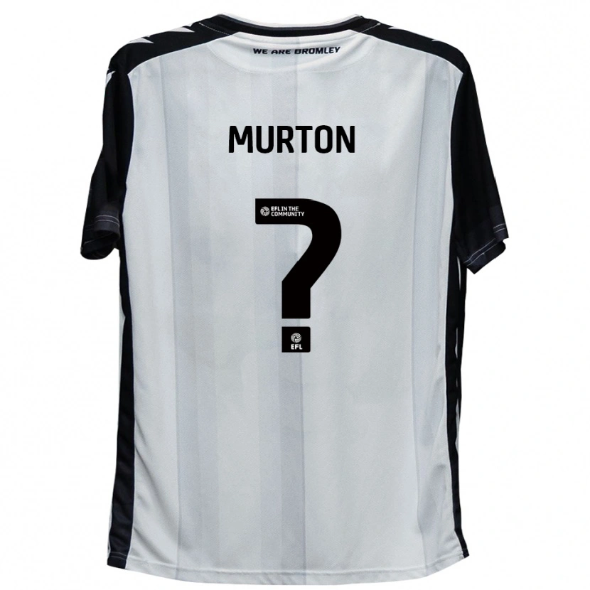 Danxen Uomo Maglia Phoebe Murton #0 Bianco Nero Kit Gara Home 2025/26 Maglietta