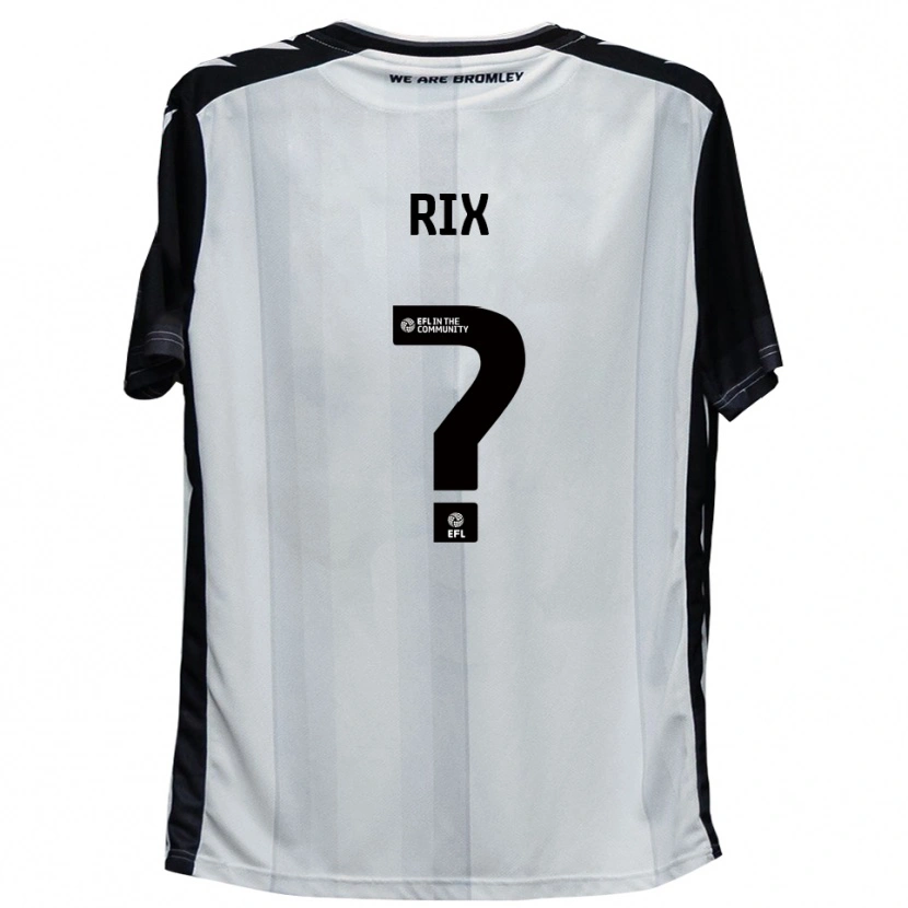 Danxen Uomo Maglia Lucy Rix #0 Bianco Nero Kit Gara Home 2025/26 Maglietta