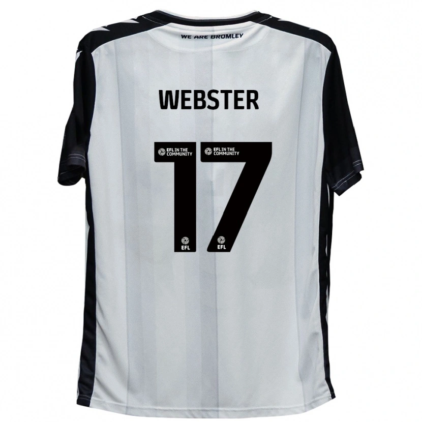Danxen Uomo Maglia Byron Webster #17 Bianco Nero Kit Gara Home 2025/26 Maglietta