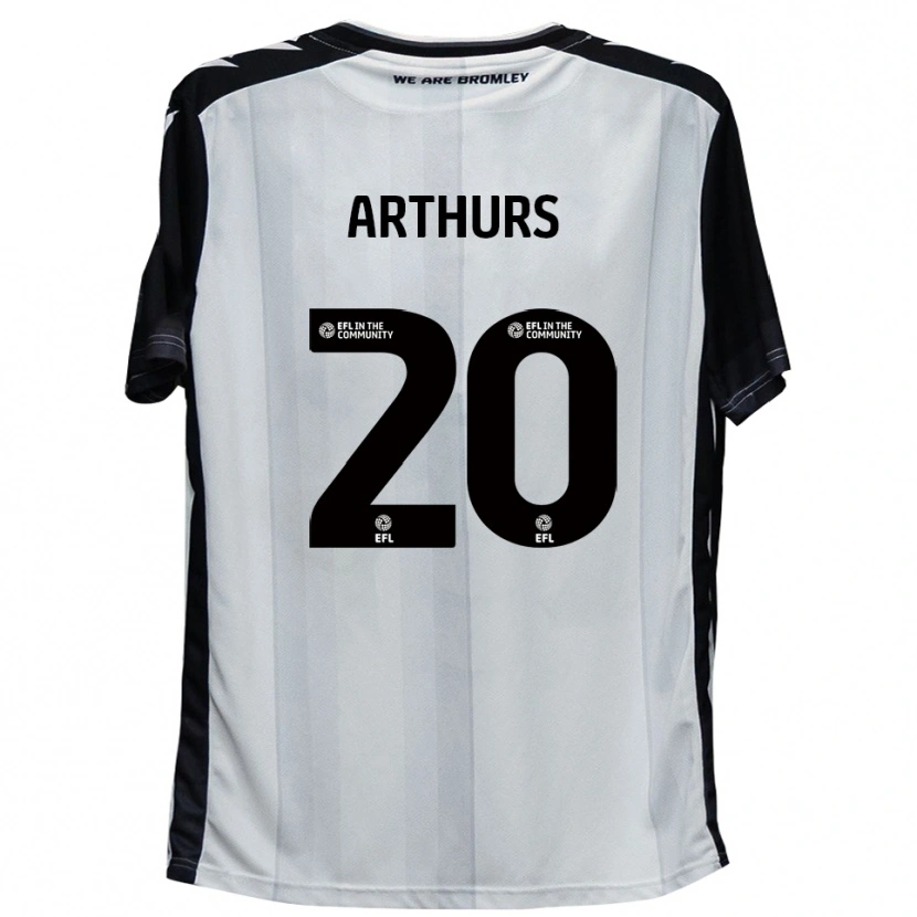 Danxen Uomo Maglia Jude Arthurs #20 Bianco Nero Kit Gara Home 2025/26 Maglietta