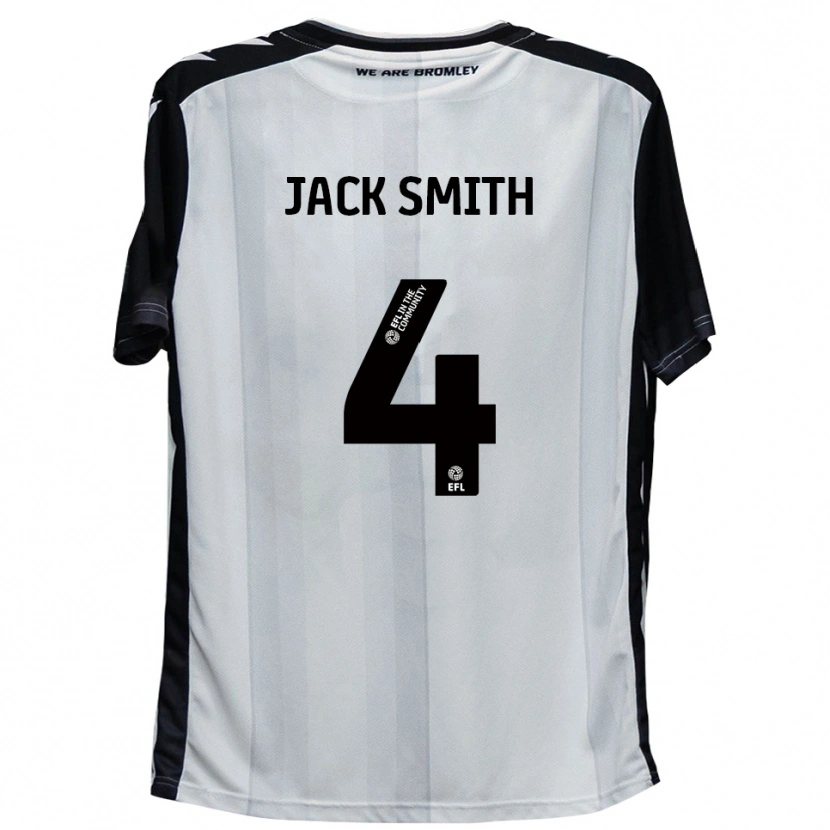 Danxen Uomo Maglia Jack Smith #4 Bianco Nero Kit Gara Home 2025/26 Maglietta