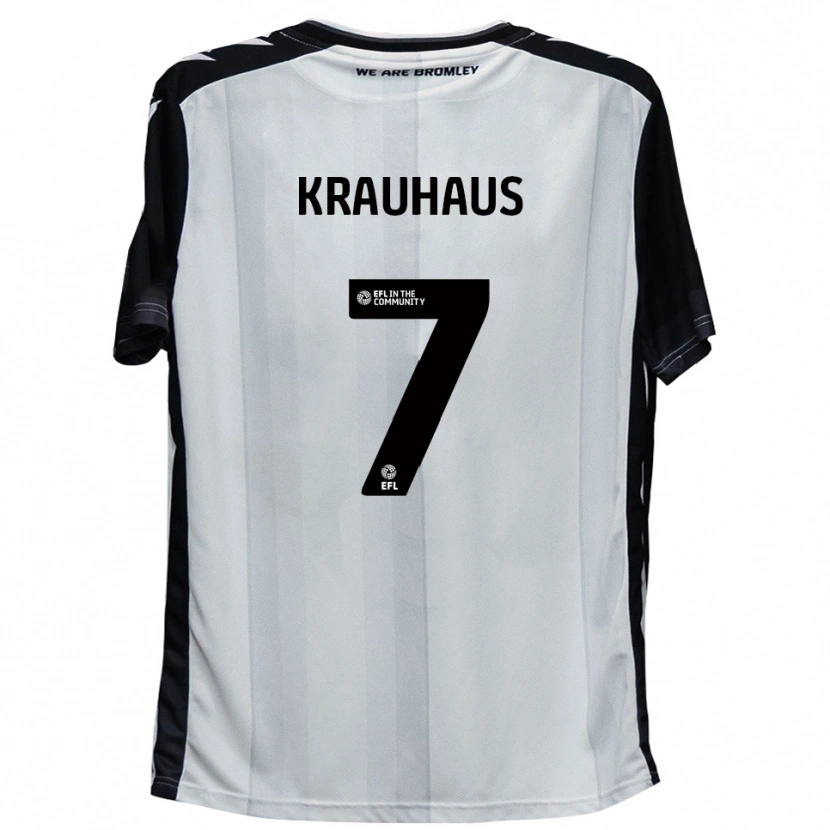 Danxen Uomo Maglia Ben Krauhaus #7 Bianco Nero Kit Gara Home 2025/26 Maglietta