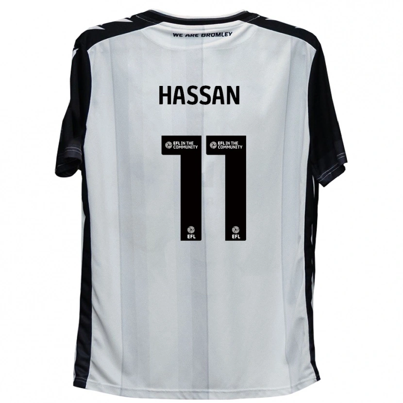 Danxen Uomo Maglia Danai Hassan #11 Bianco Nero Kit Gara Home 2025/26 Maglietta