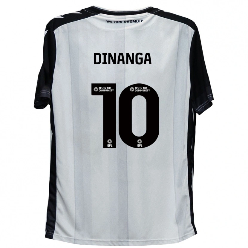 Danxen Uomo Maglia Marcus Dinanga #10 Bianco Nero Kit Gara Home 2025/26 Maglietta