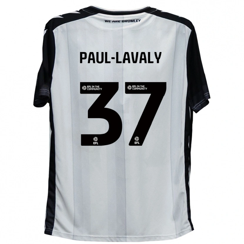 Danxen Uomo Maglia Nathan Paul-Lavaly #37 Bianco Nero Kit Gara Home 2025/26 Maglietta