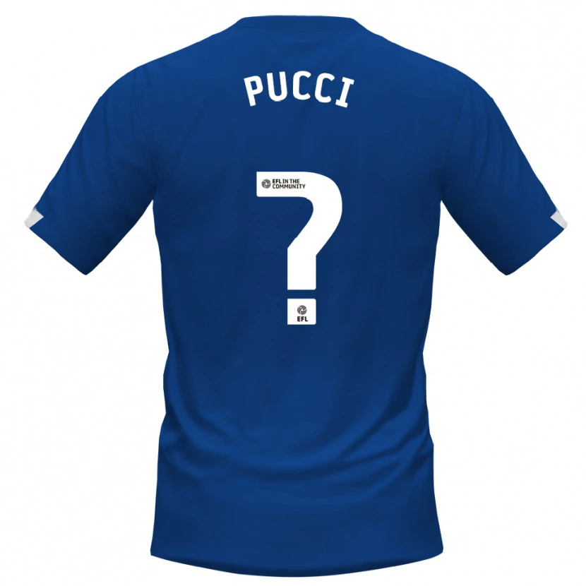 Danxen Uomo Maglia William Pucci #0 Blu Bianco Kit Gara Home 2025/26 Maglietta