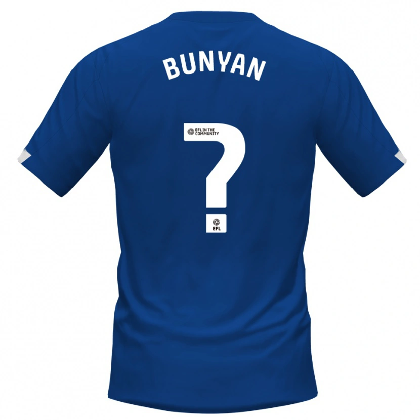 Danxen Uomo Maglia Regan Bunyan #0 Blu Bianco Kit Gara Home 2025/26 Maglietta
