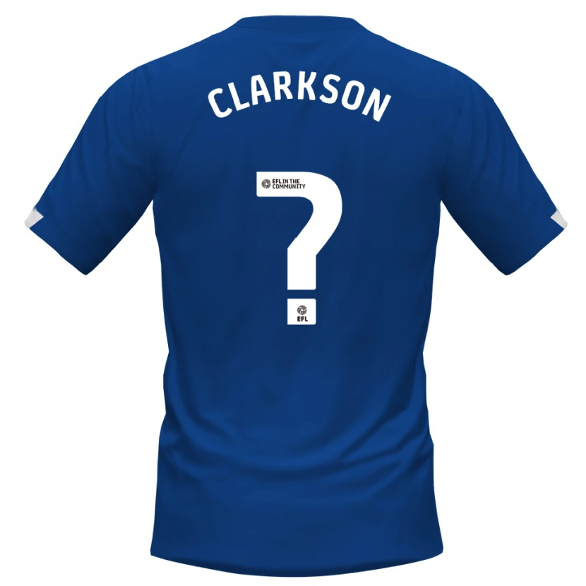 Danxen Uomo Maglia Megan Clarkson #0 Blu Bianco Kit Gara Home 2025/26 Maglietta