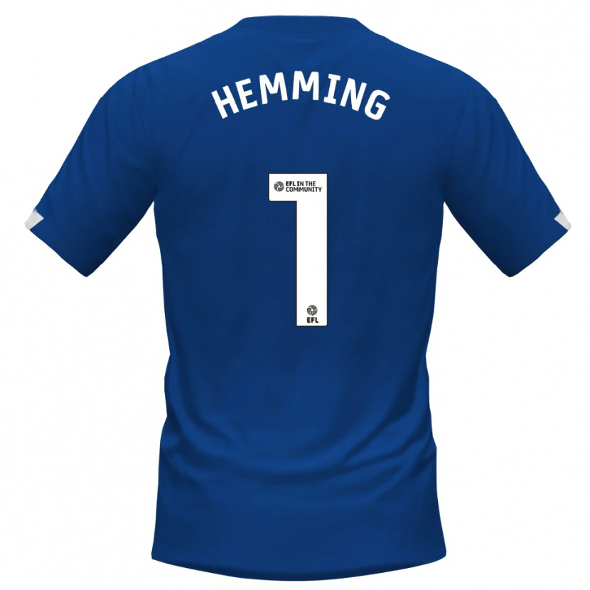 Danxen Uomo Maglia Zach Hemming #1 Blu Bianco Kit Gara Home 2025/26 Maglietta