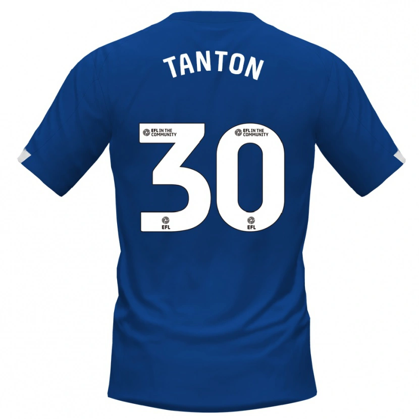 Danxen Uomo Maglia Devan Tanton #30 Blu Bianco Kit Gara Home 2025/26 Maglietta