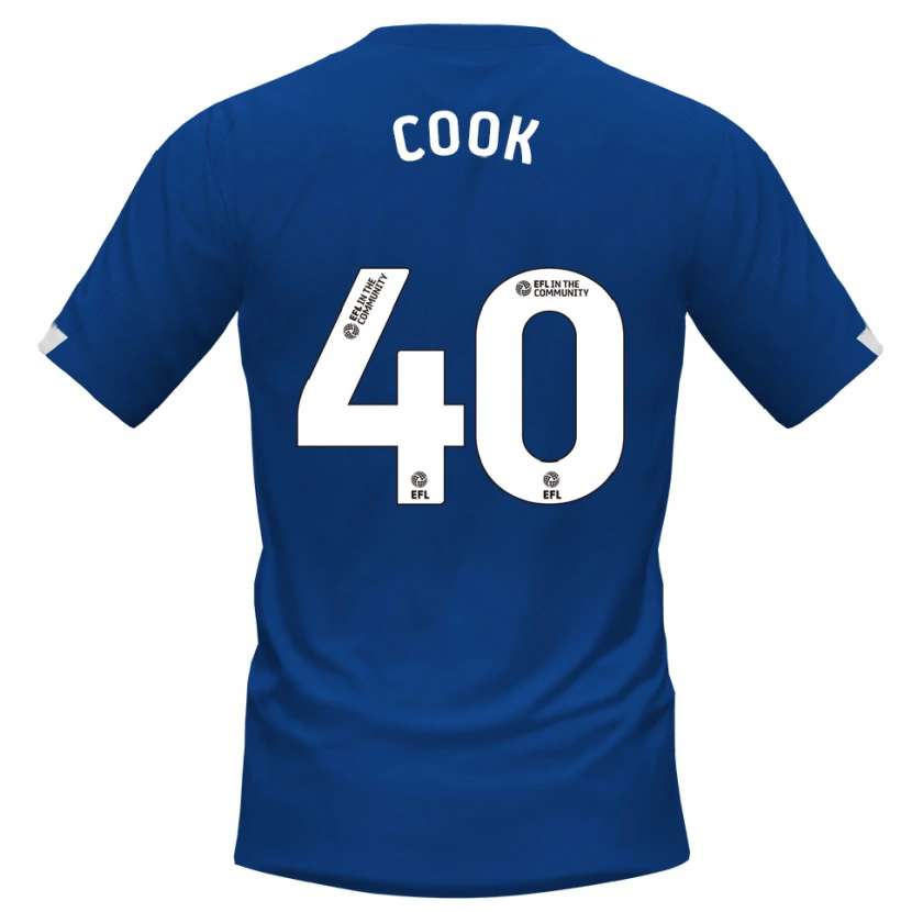 Danxen Uomo Maglia Connor Cook #40 Blu Bianco Kit Gara Home 2025/26 Maglietta
