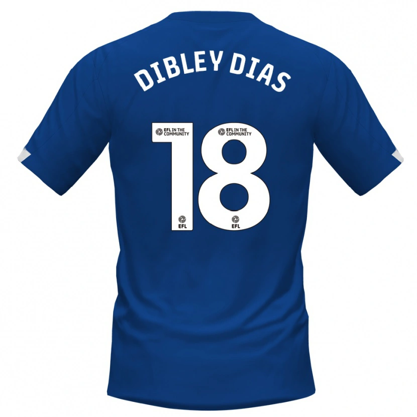 Danxen Uomo Maglia Matt Dibley-Dias #18 Blu Bianco Kit Gara Home 2025/26 Maglietta