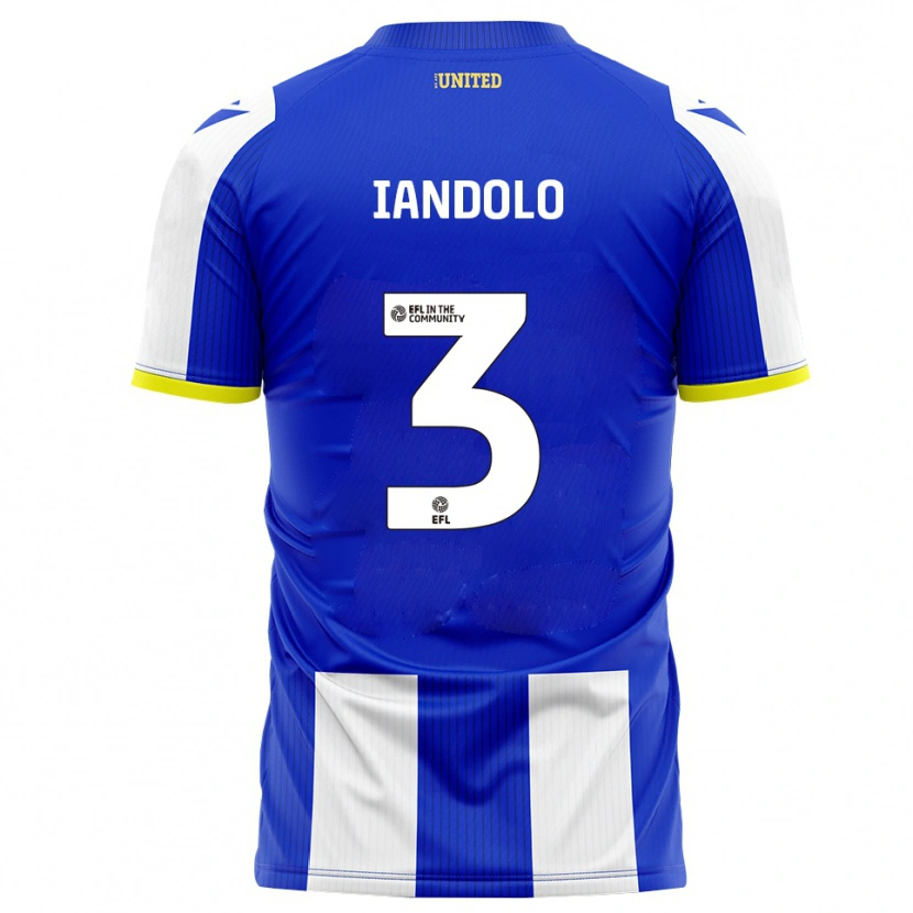 Danxen Uomo Maglia Ellis Iandolo #3 Blu Bianco Kit Gara Home 2025/26 Maglietta