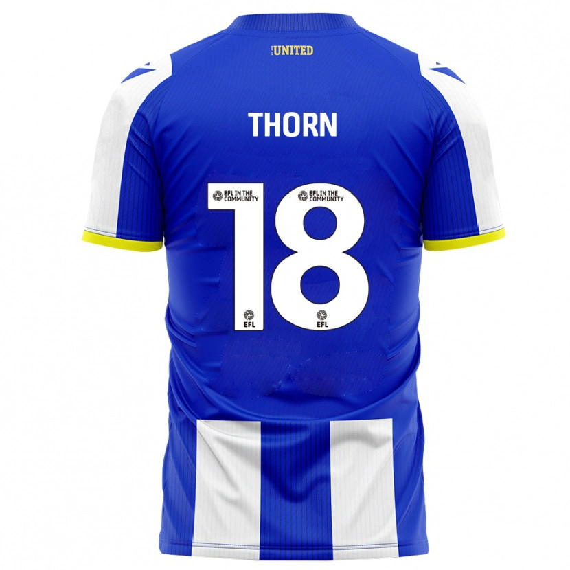 Danxen Uomo Maglia Oscar Thorn #18 Blu Bianco Kit Gara Home 2025/26 Maglietta