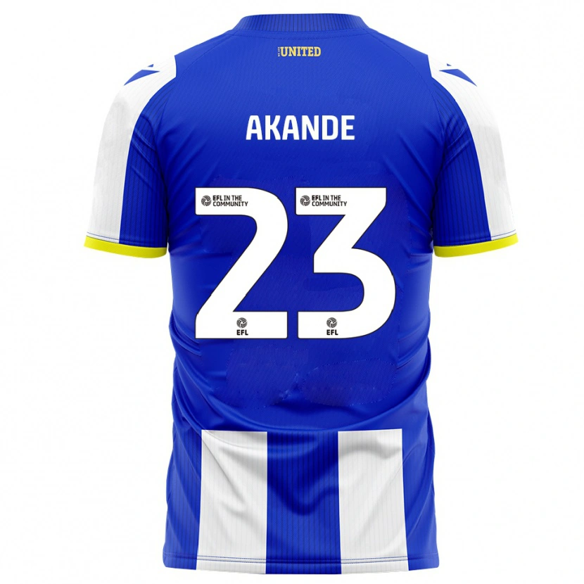 Danxen Uomo Maglia Adrian Akande #23 Blu Bianco Kit Gara Home 2025/26 Maglietta