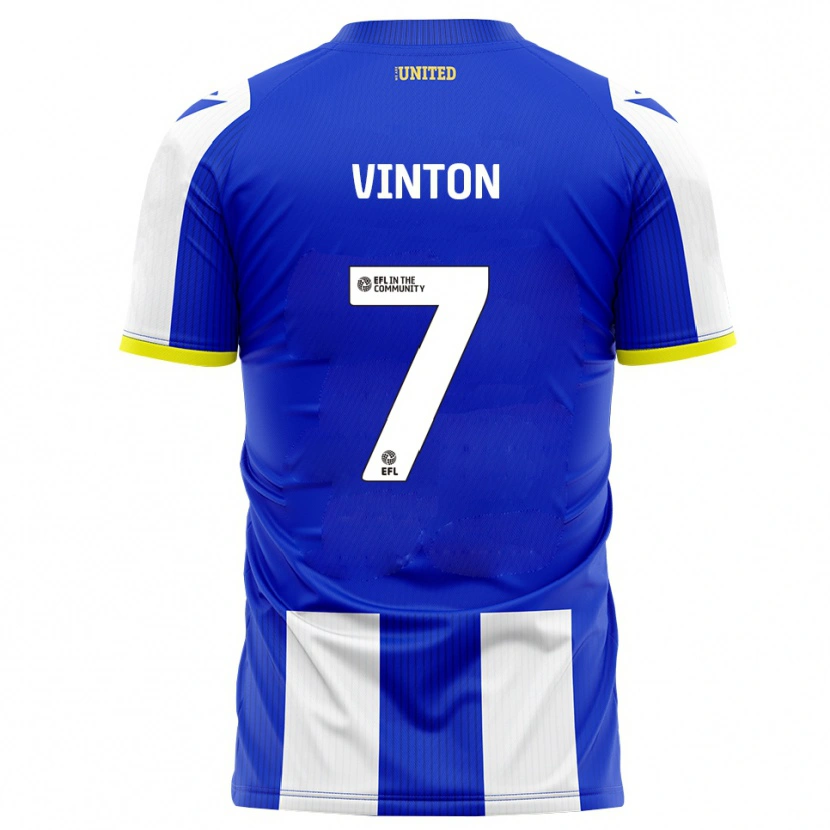 Danxen Uomo Maglia Ruby Vinton #7 Blu Bianco Kit Gara Home 2025/26 Maglietta