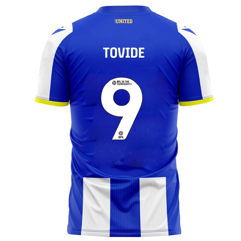 Danxen Uomo Maglia Samson Tovide #9 Blu Bianco Kit Gara Home 2025/26 Maglietta