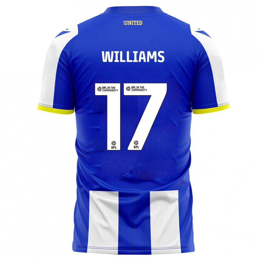 Danxen Uomo Maglia Jaden Williams #17 Blu Bianco Kit Gara Home 2025/26 Maglietta