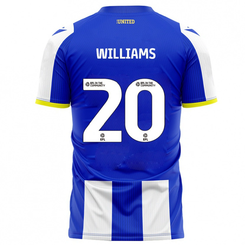 Danxen Uomo Maglia Billie-Jo Williams #20 Blu Bianco Kit Gara Home 2025/26 Maglietta
