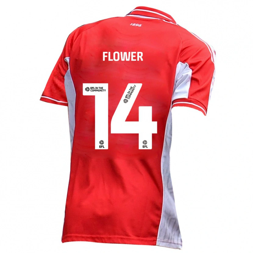 Danxen Uomo Maglia Louis Flower #14 Rosso Bianco Kit Gara Home 2025/26 Maglietta