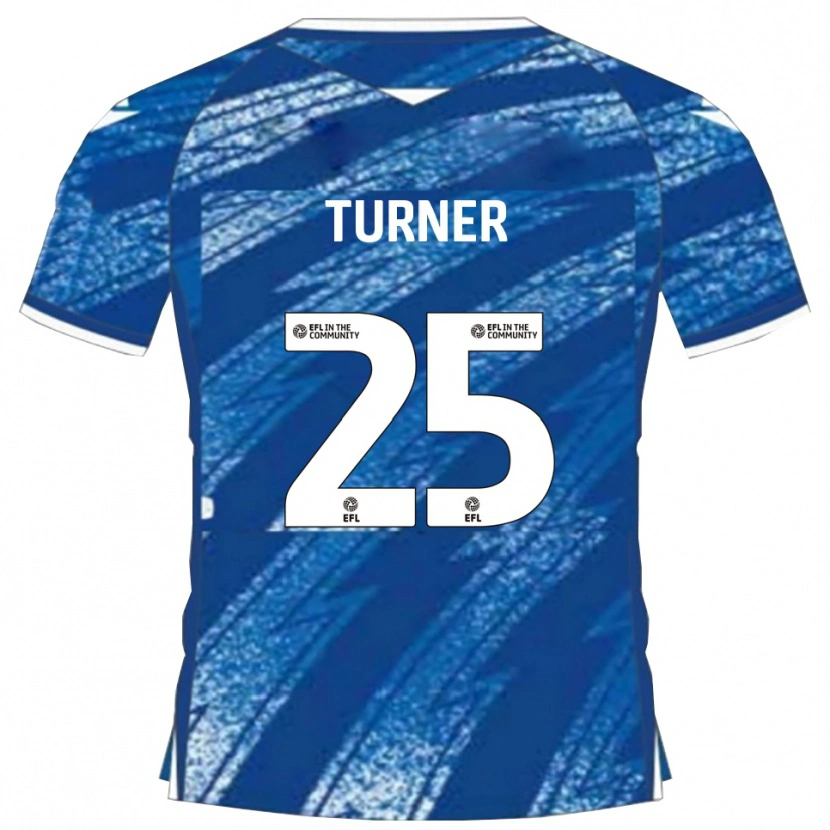 Danxen Uomo Maglia Jake Turner #25 Blu Bianco Kit Gara Home 2025/26 Maglietta