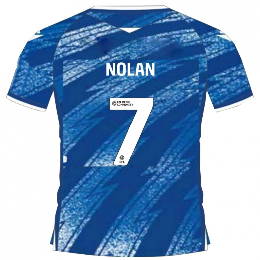 Danxen Uomo Maglia Jack Nolan #7 Blu Bianco Kit Gara Home 2025/26 Maglietta