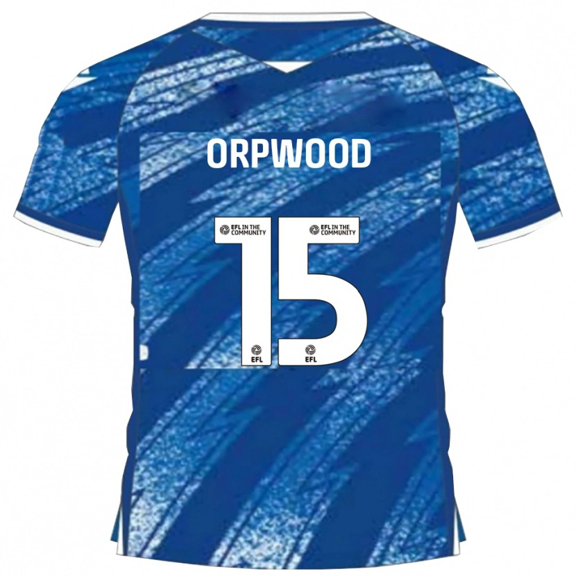 Danxen Uomo Maglia Jo Orpwood #15 Blu Bianco Kit Gara Home 2025/26 Maglietta