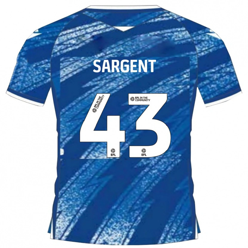 Danxen Uomo Maglia Stan Sargent #43 Blu Bianco Kit Gara Home 2025/26 Maglietta