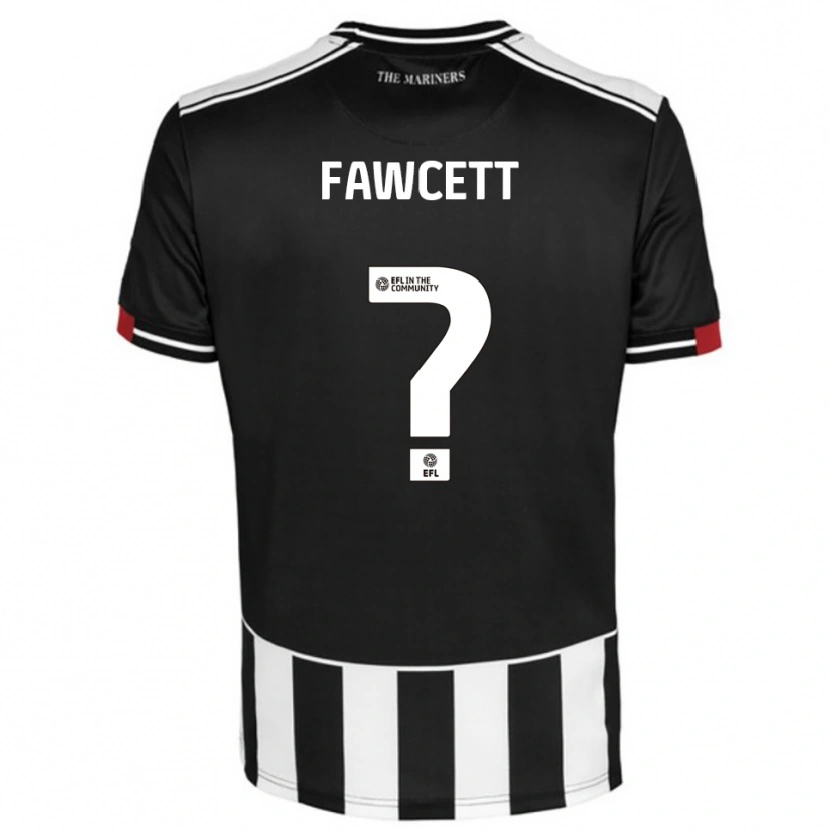 Danxen Uomo Maglia Izzy Fawcett #0 Nero Bianco Rosso Kit Gara Home 2025/26 Maglietta