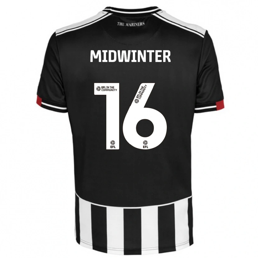 Danxen Uomo Maglia Carlo Midwinter #16 Nero Bianco Rosso Kit Gara Home 2025/26 Maglietta
