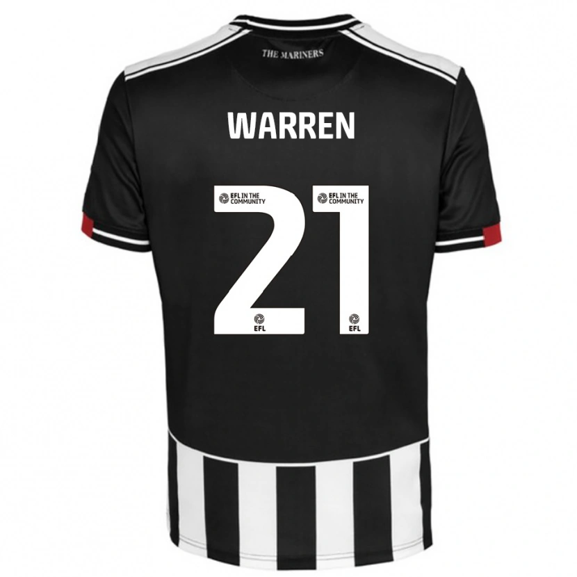 Danxen Uomo Maglia Tyrell Warren #21 Nero Bianco Rosso Kit Gara Home 2025/26 Maglietta