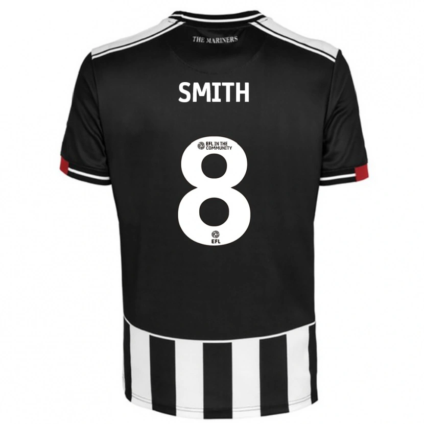 Danxen Uomo Maglia Elliot Smith #8 Nero Bianco Rosso Kit Gara Home 2025/26 Maglietta