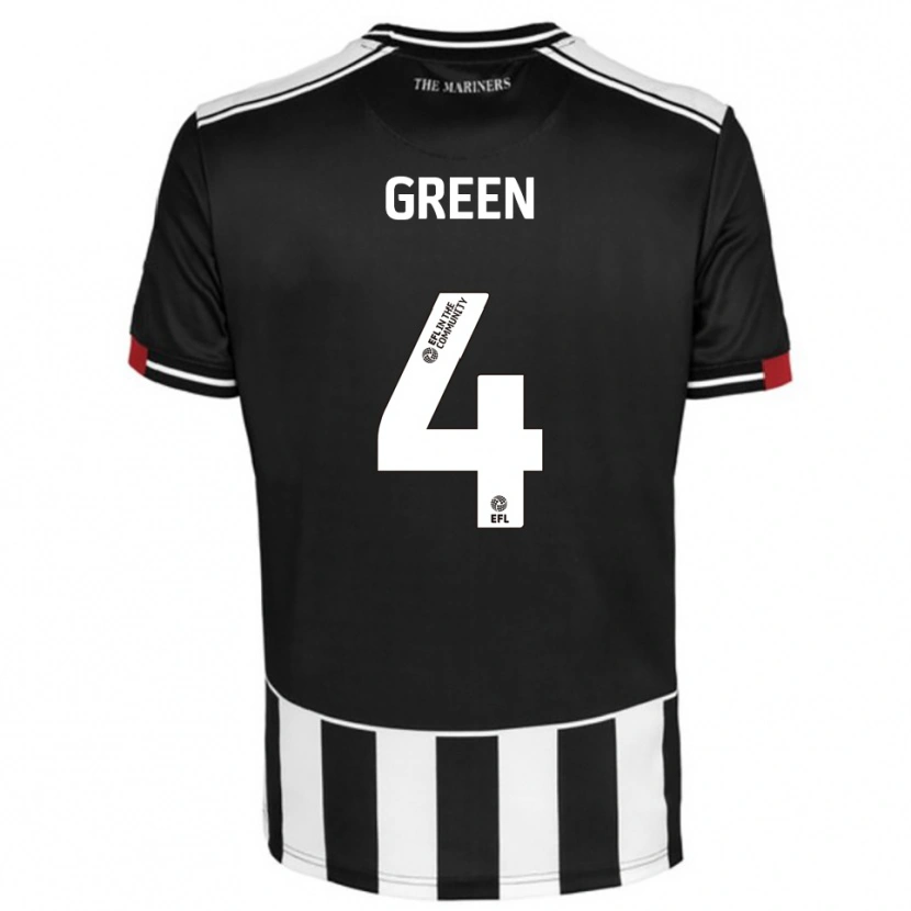 Danxen Uomo Maglia Kieran Green #4 Nero Bianco Rosso Kit Gara Home 2025/26 Maglietta