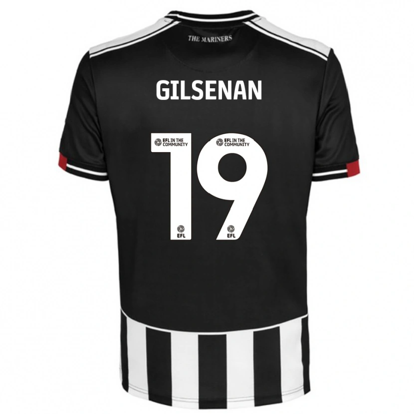 Danxen Uomo Maglia Zak Gilsenan #19 Nero Bianco Rosso Kit Gara Home 2025/26 Maglietta