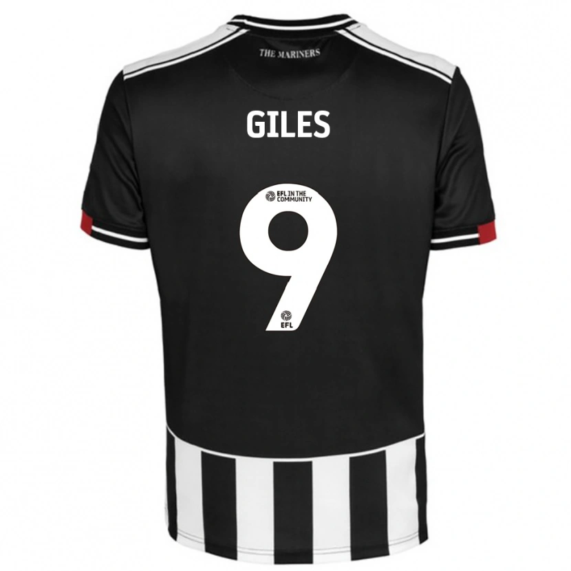 Danxen Uomo Maglia Grayson Giles #9 Nero Bianco Rosso Kit Gara Home 2025/26 Maglietta