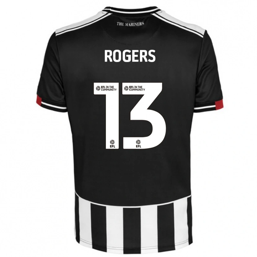 Danxen Uomo Maglia Hayden Rogers #13 Nero Bianco Rosso Kit Gara Home 2025/26 Maglietta