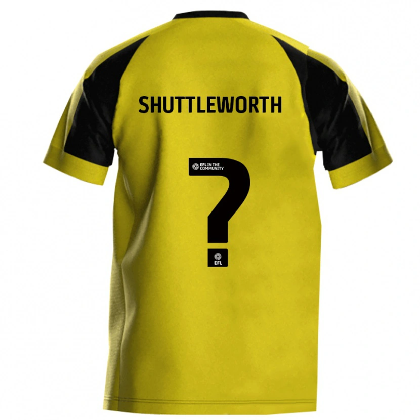 Danxen Uomo Maglia Hannah Shuttleworth #0 Giallo Grigio Kit Gara Home 2025/26 Maglietta