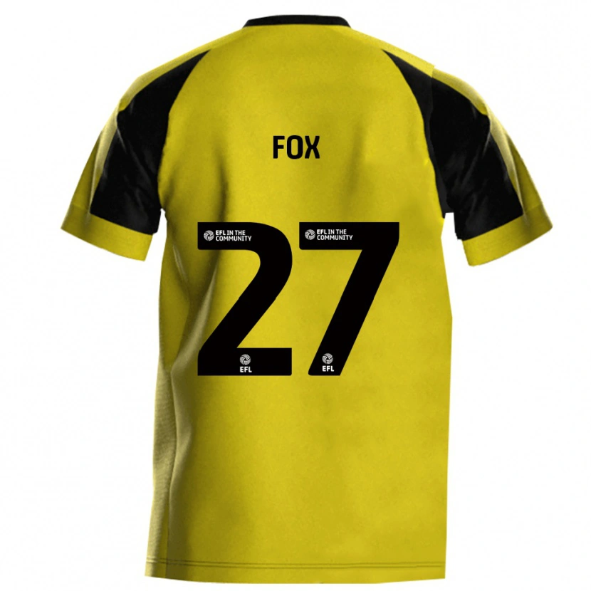 Danxen Uomo Maglia Ben Fox #27 Giallo Grigio Kit Gara Home 2025/26 Maglietta